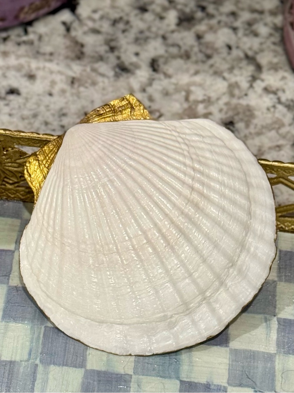 Hand Crafted Christmas Cheer Trinket Shell Dish 5” - Picture 3 of 5